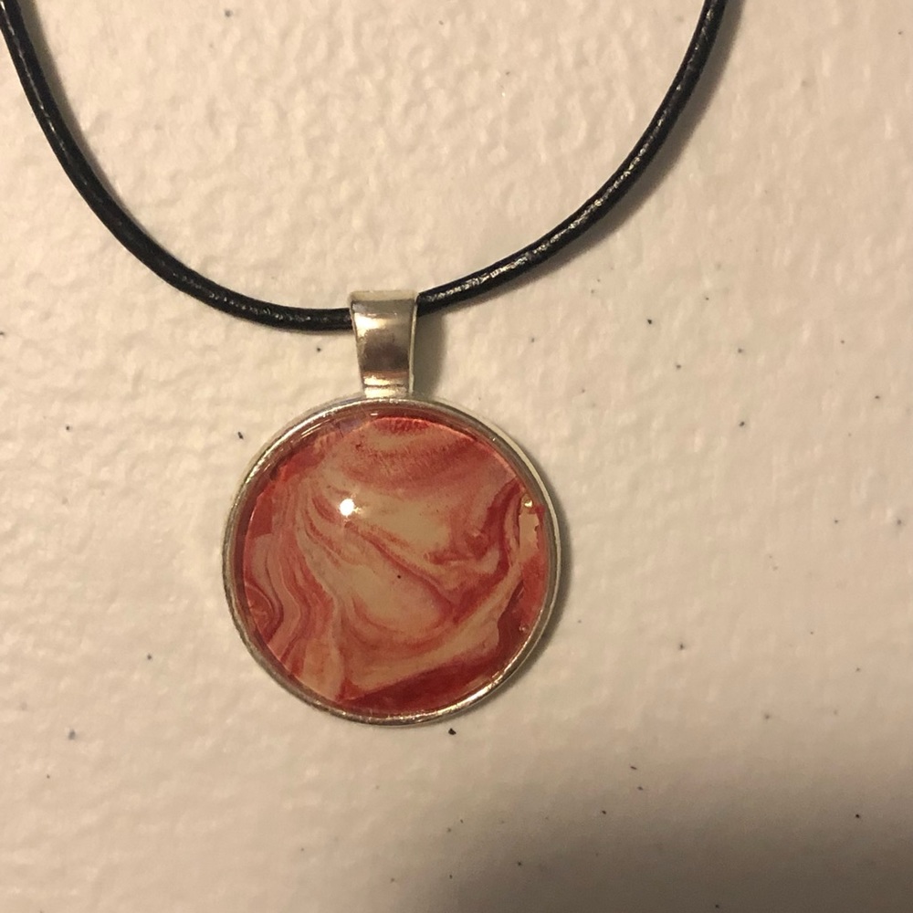 Paint Pour Necklace
